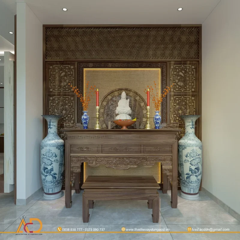Tủ thờ đứng theo kích thước bàn thờ tiêu chuẩn cho phòng thờ riêng Tủ thờ đứng theo kích thước bàn thờ tiêu chuẩn cho phòng thờ riêng