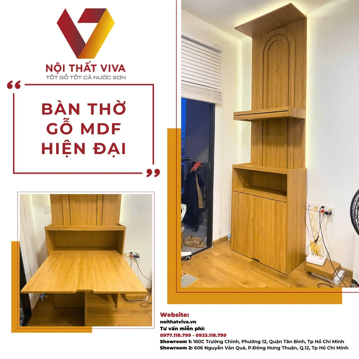 Tủ Thờ Gỗ Công Nghiệp: Hình ảnh minh họa