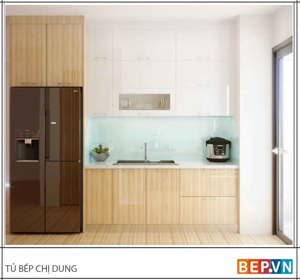 Sự kết hợp hài hòa giữa hai chất liệu acrylic và laminate