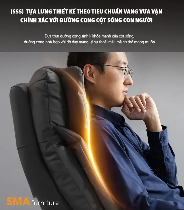 Cấu tạo tựa lưng và đệm ngồi của ghế giám đốc cao cấp nhập khẩu