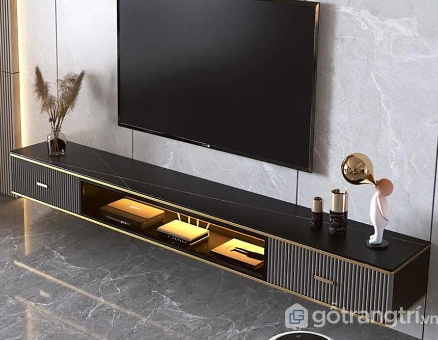 Kệ gỗ phòng khách cao cấp tại Đại Phát