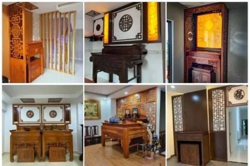 vách ngăn kết hợp bàn thờ vách ngăn kết hợp bàn thờ