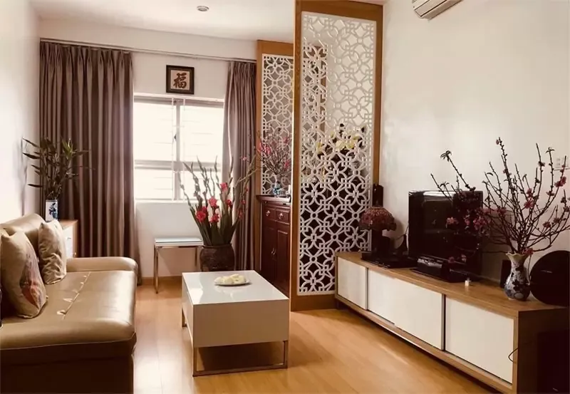 vách ngăn phòng khách