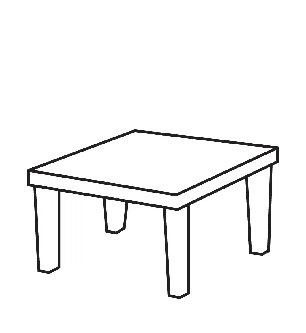 Vẽ bàn học đơn giản tại nhà