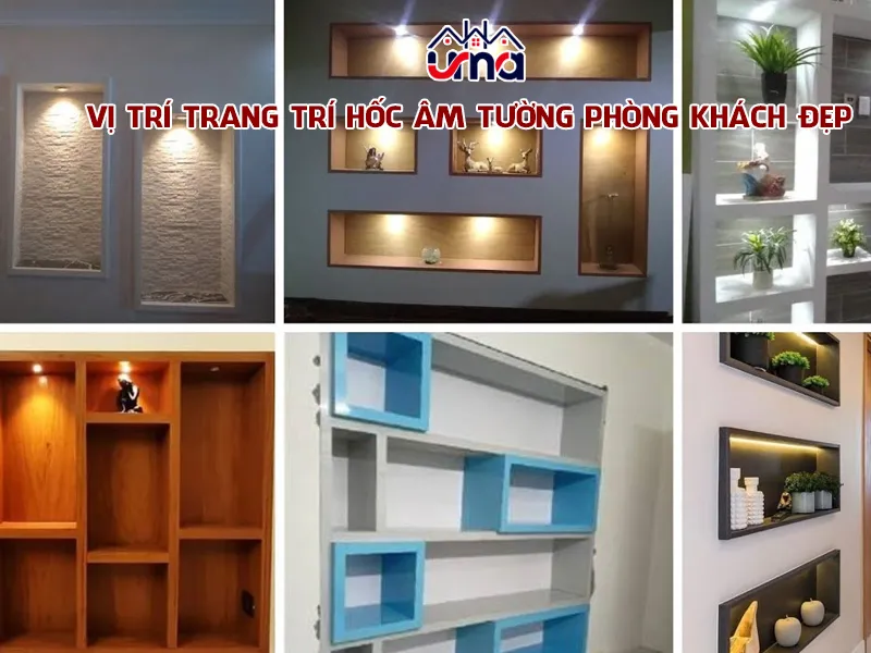 Vị trí bố trí ô trang trí trong phòng khách