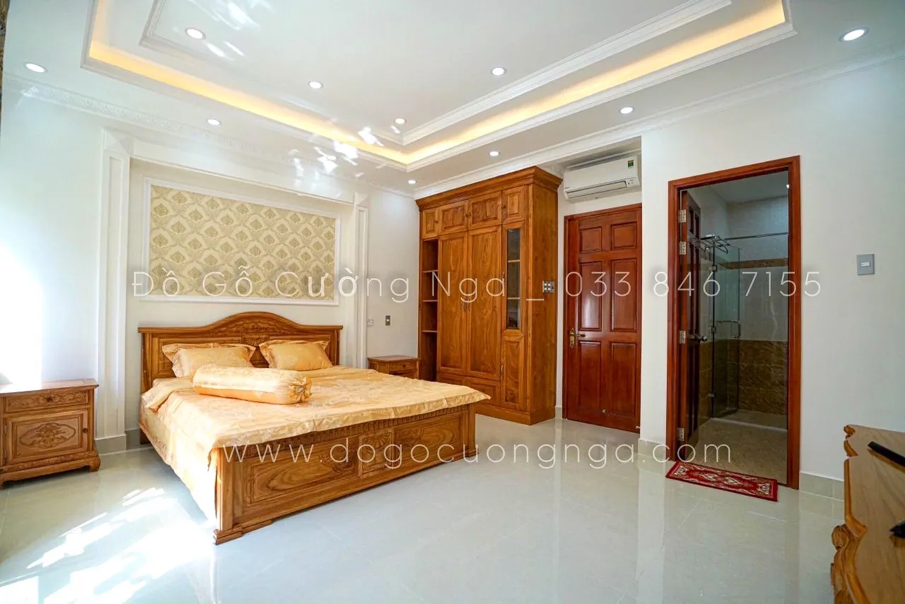 Hình ảnh giường ngủ gỗ tự nhiên đẹp và sang trọng