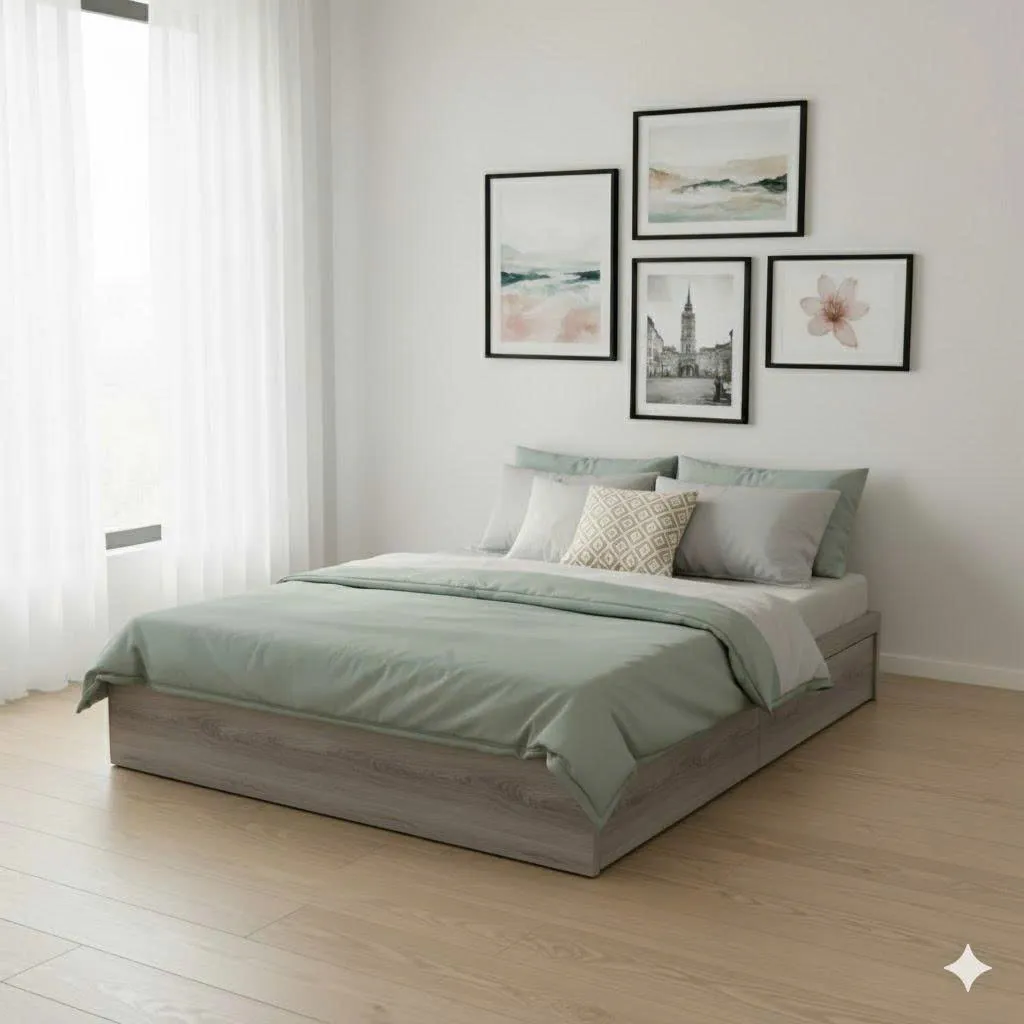 Hai ngăn kéo hông lớn sử dụng ray trượt giảm chấn, chịu tải 15-20kg